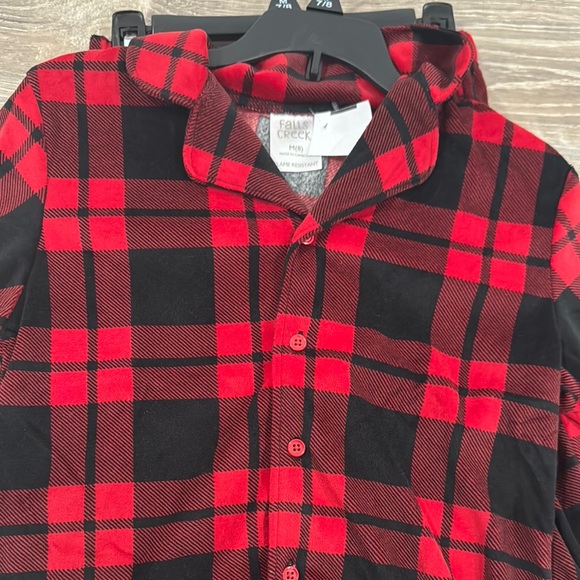 Falls Creek Red and Black Plaid Kids Pajama Set - Picture 3 of 3